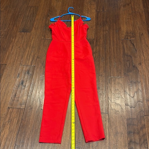 Small DO+BE Bold Red Tank Top Jumpsuit Outfit - Excellent Condition! - Picture 9 of 12